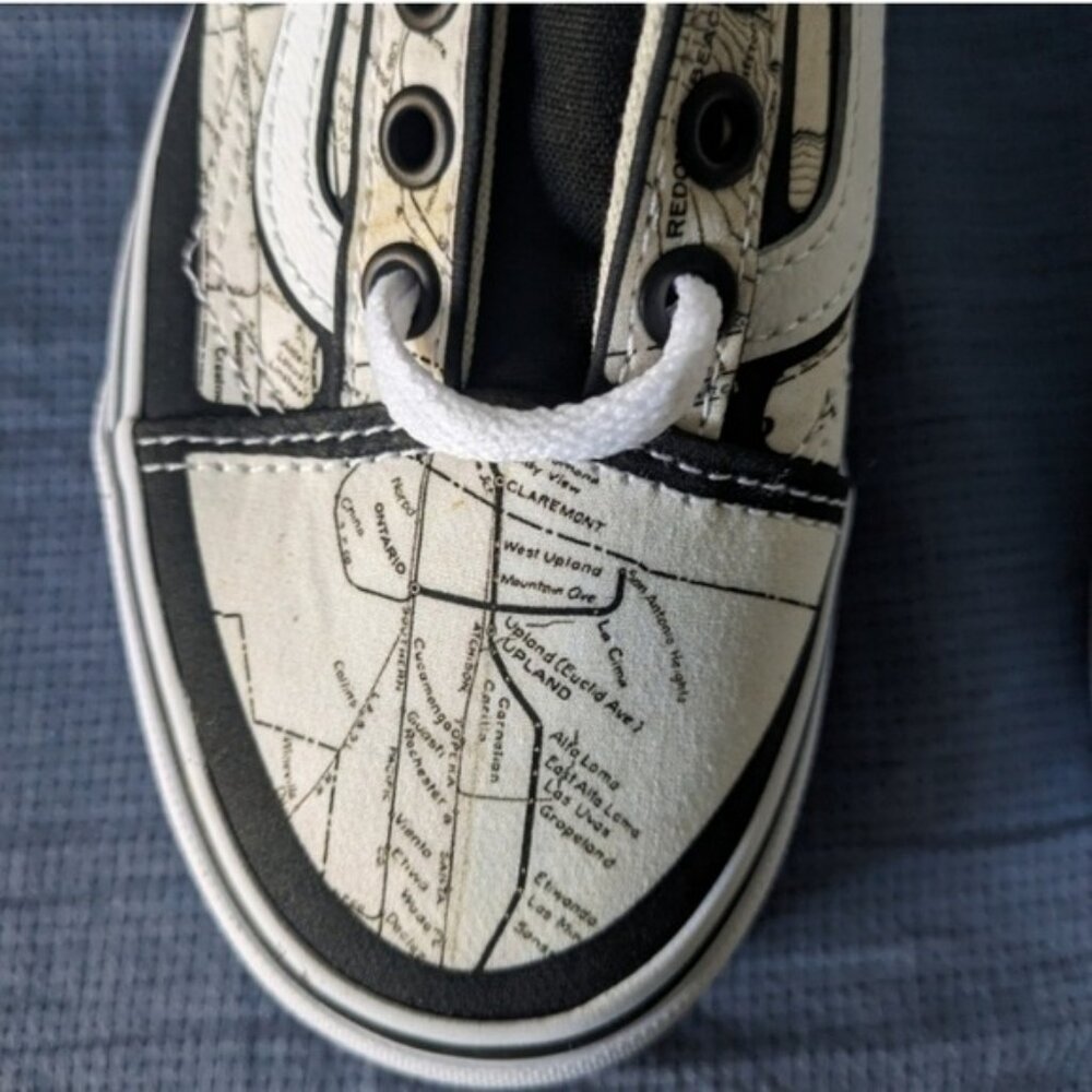 Vans MOCA Old Skool Women size 5 Frances Stark Los Angeles Maps Sneakers 012026 - Picture 9 of 11